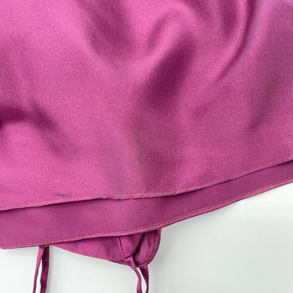 The Sei | Ruched Cut Out Silk Midi Dress in Burgundy Oxblood 2 - Picture 16 of 16